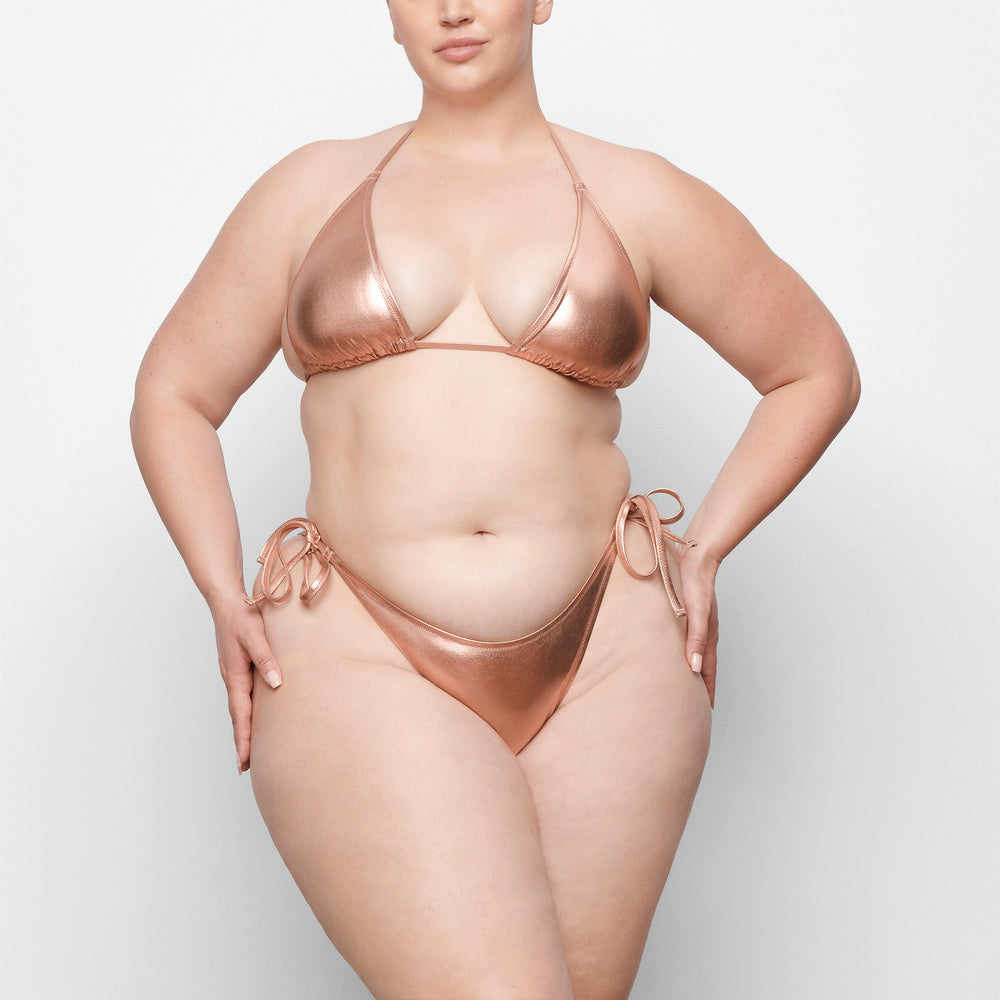 Skims METALLIC SWIM DIPPED TIE BOTTOMS Two Pieces Ruzove Zlate | RTBV-01637