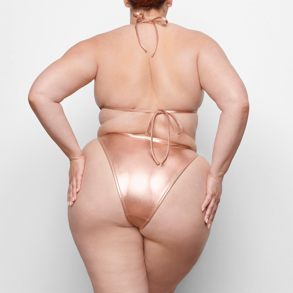 Skims METALLIC SWIM DIPPED TIE BOTTOMS Two Pieces Ruzove Zlate | RTBV-01637