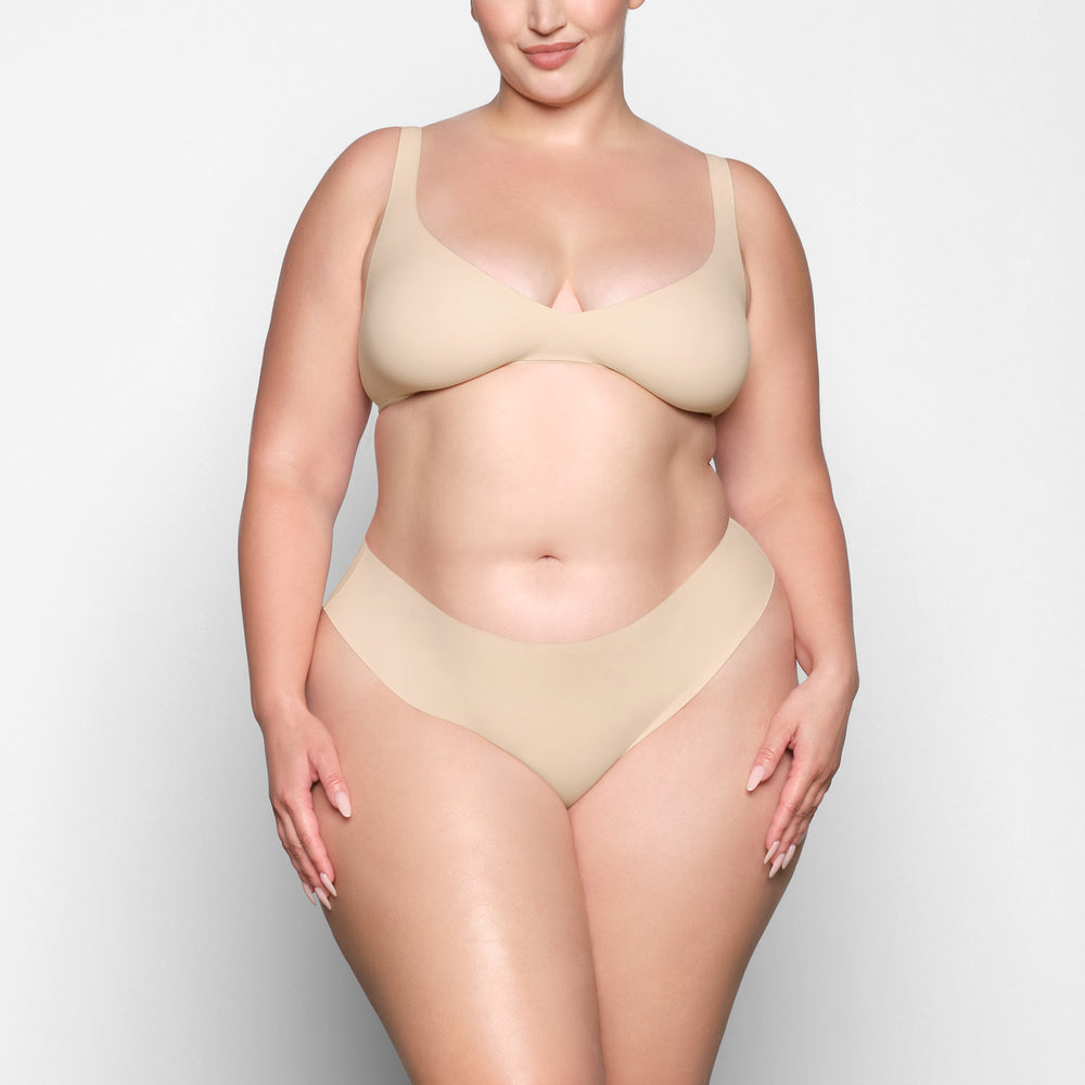 Skims NAKED Plunge Bra Hnede | KWEJ-50419