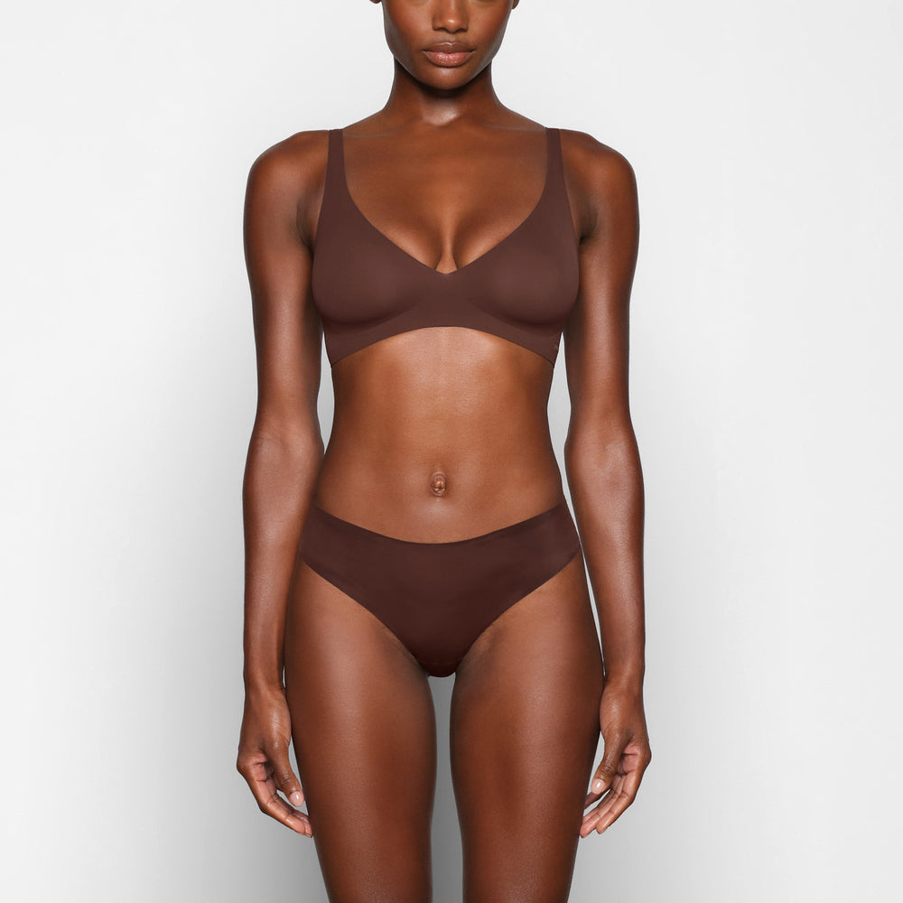 Skims NAKED Plunge Bra Čokoláda | ZESG-37801