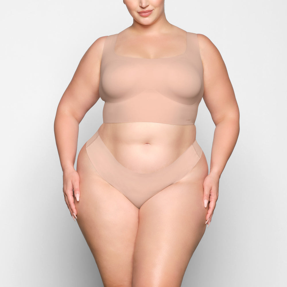 Skims NAKED TANK Scoop Neck Bra Béžové | FAMY-45803