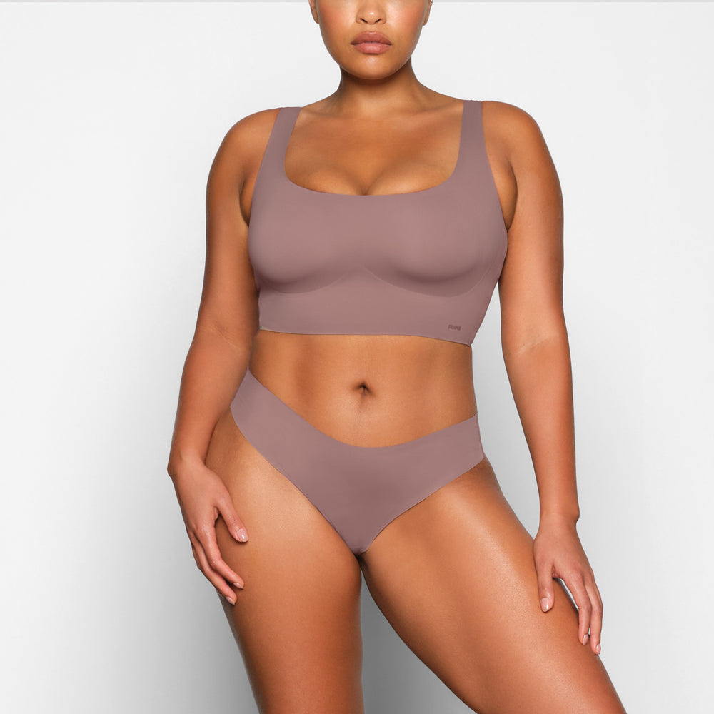 Skims NAKED TANK Scoop Neck Bra Hnede | DRJM-25480