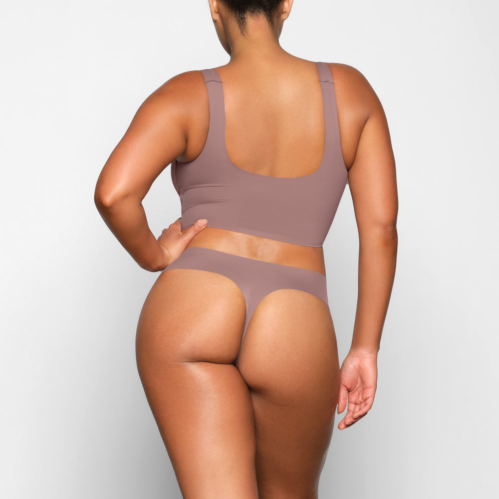 Skims NAKED TANK Scoop Neck Bra Hnede | DRJM-25480
