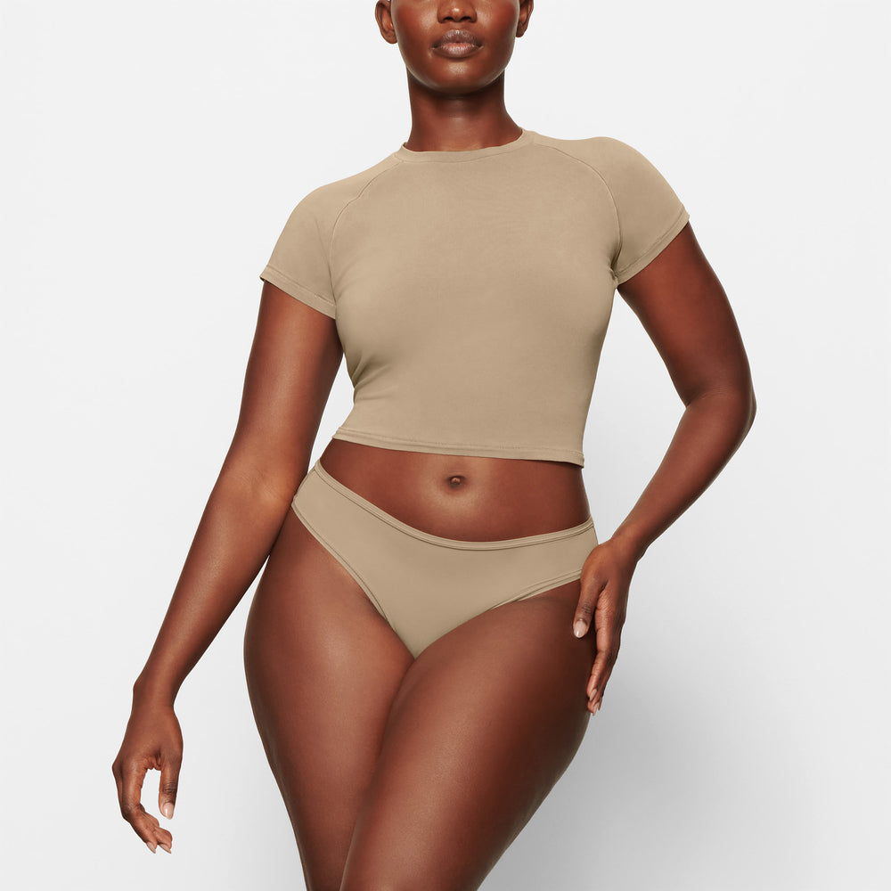 Skims NEW VINTAGE CROPPED RAGLAN T-shirt Marhule | KUFO-23580