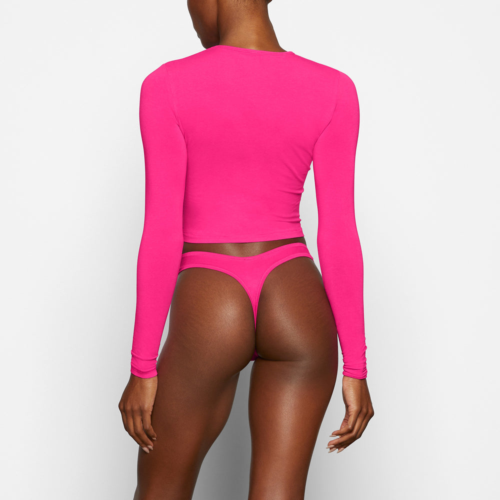 Skims NEW VINTAGE LONG SLEEVE T-shirt Fuchsie | PQLX-79301