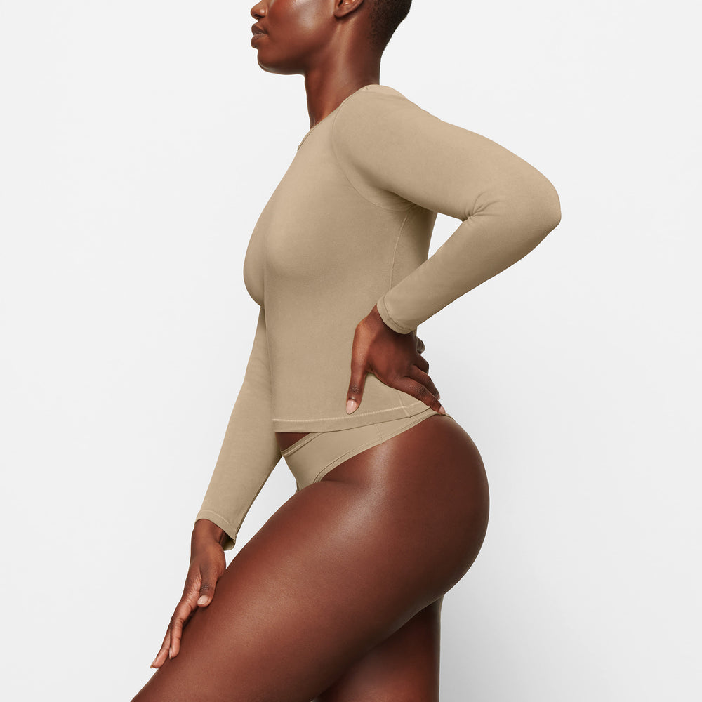 Skims NEW VINTAGE LONG SLEEVE T-shirt Marhule | MWUC-71390