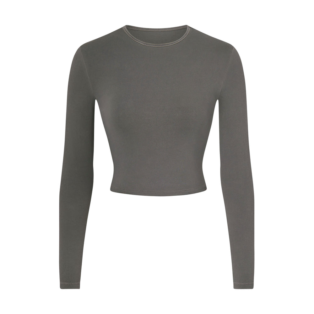 Skims NEW VINTAGE LONG SLEEVE T-shirt Tmavo Siva | QUAZ-68071