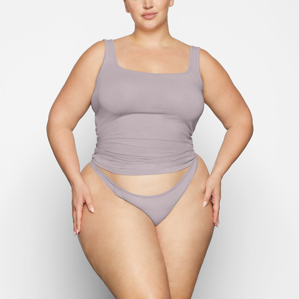 Skims NEW VINTAGE SCOOP NECK Tank Strieborne | XPLC-89163