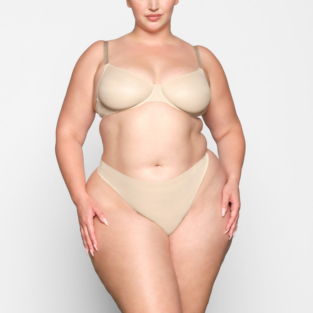 Skims NO SHOW MOLDED UNLINED Demi Bra Hnede | RPSX-34251