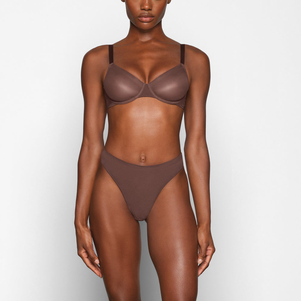 Skims NO SHOW MOLDED UNLINED Demi Bra Čokoláda | RKSA-46198