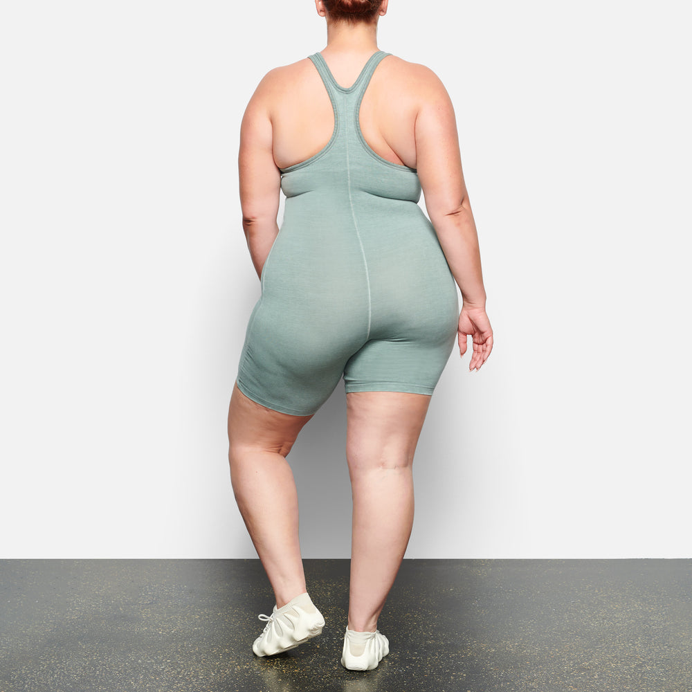 Skims OUTDOOR Mid Thigh Bodysuit Modre | LHNI-48236