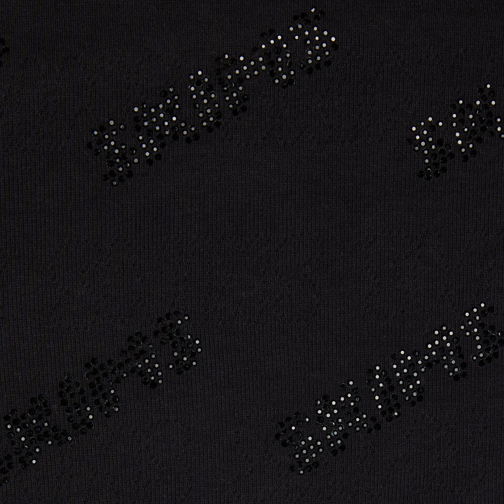 Skims RHINESTONE LOGO POINTELLE Tank Čierne | UZTW-97345