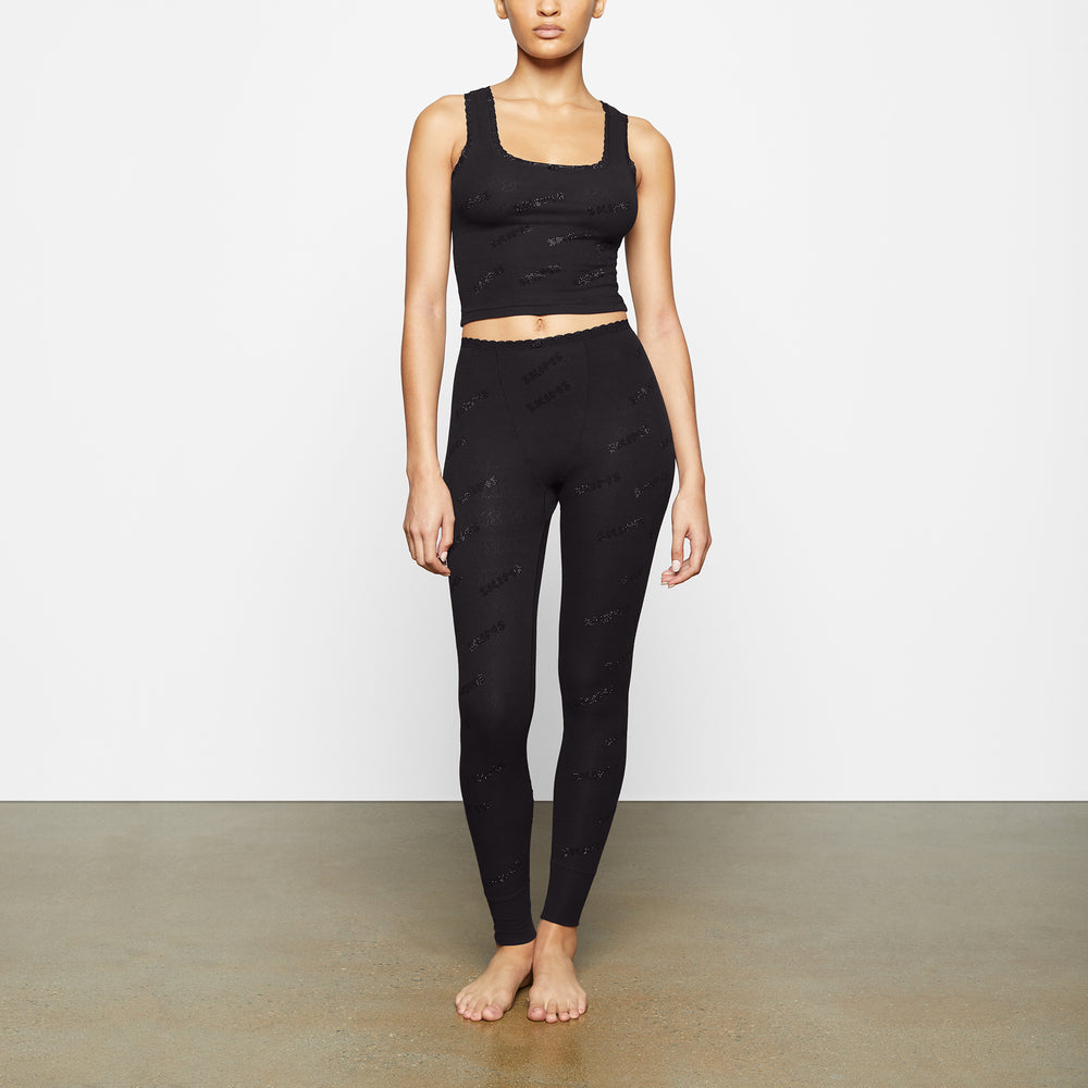 Skims RHINESTONE LOGO POINTELL Leginy Čierne | YPIV-08215