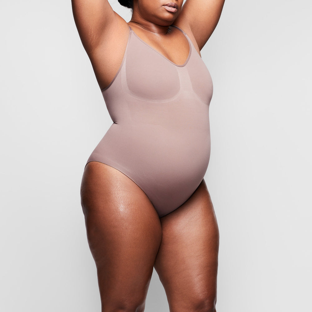 Skims SCULPTING BODYSUIT W. SNAPS Bodysuit Hnede | SXVZ-63192