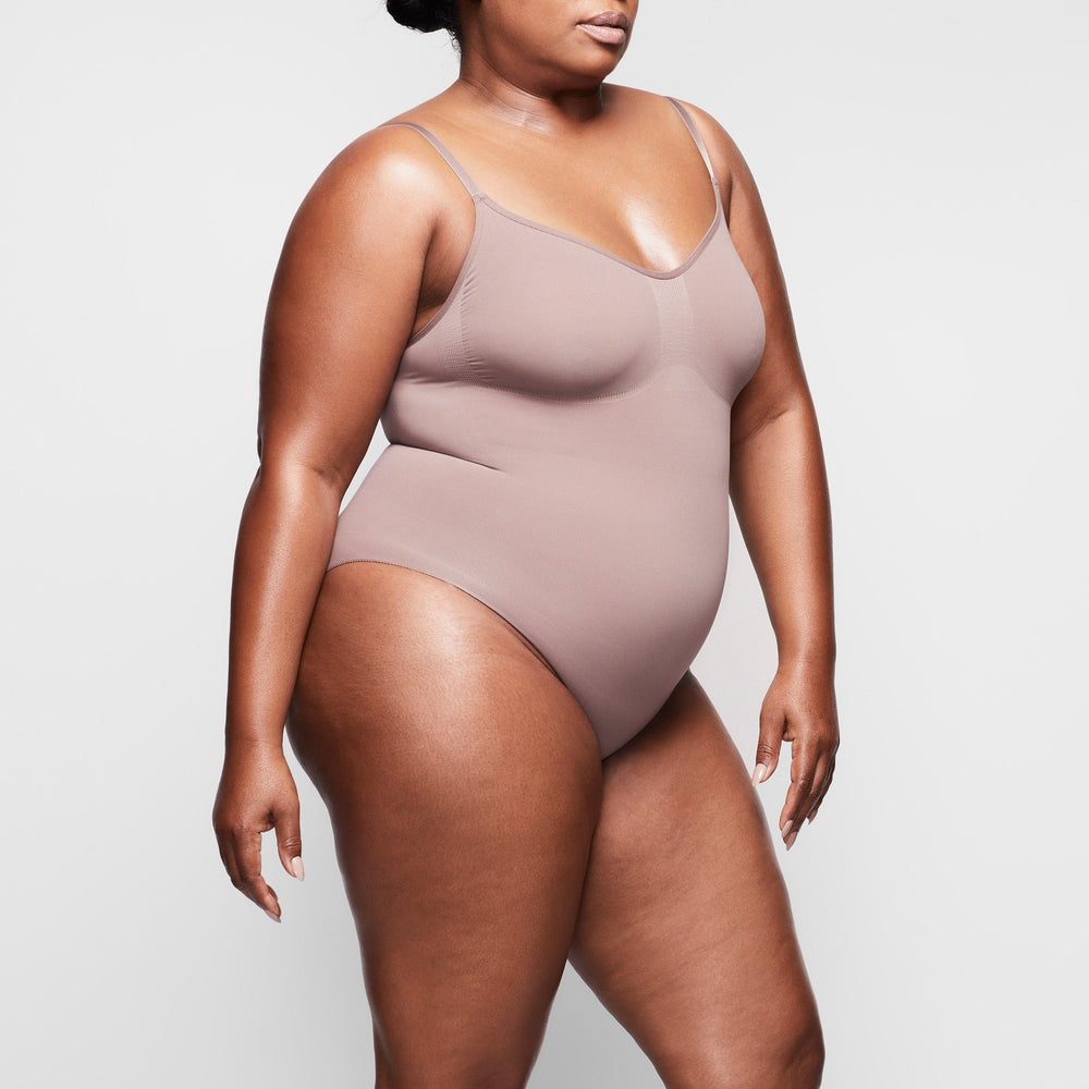 Skims SCULPTING BODYSUIT W. SNAPS Bodysuit Hnede | SXVZ-63192
