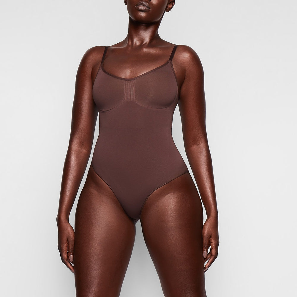 Skims SCULPTING BODYSUIT W. SNAPS Bodysuit Čokoláda | ZRHD-59134