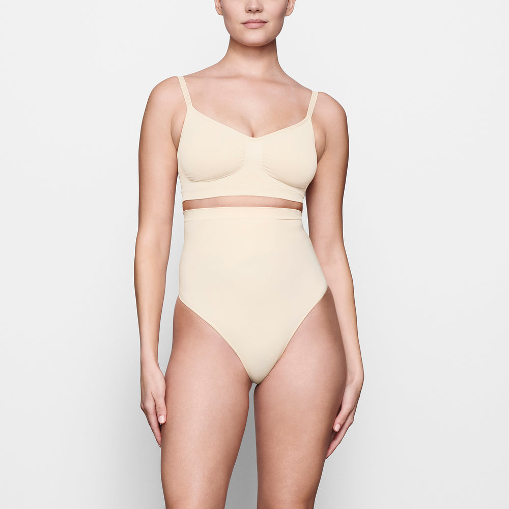 Skims SCULPTING HIGH WAIST Thong Hnede | UINF-63450