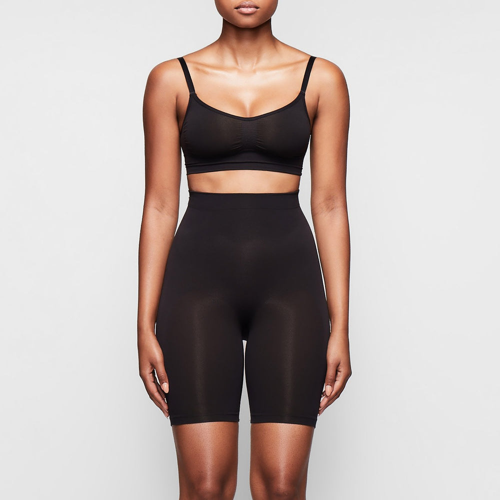 Skims SCULPTING MID THIGH W/ OPEN GUSSET Kratasy Čierne | UTCO-25380