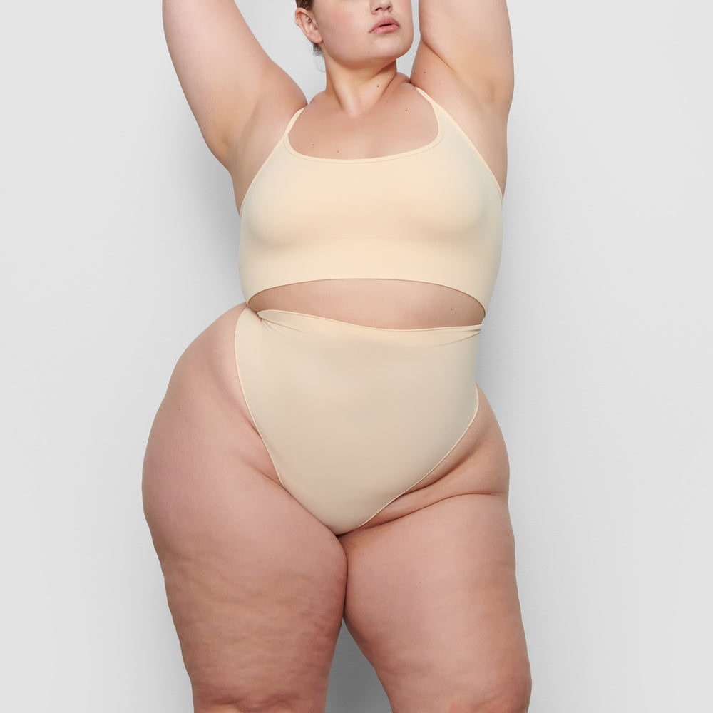Skims SCULPTING MID WAIST Thong Hnede | YXVU-31605