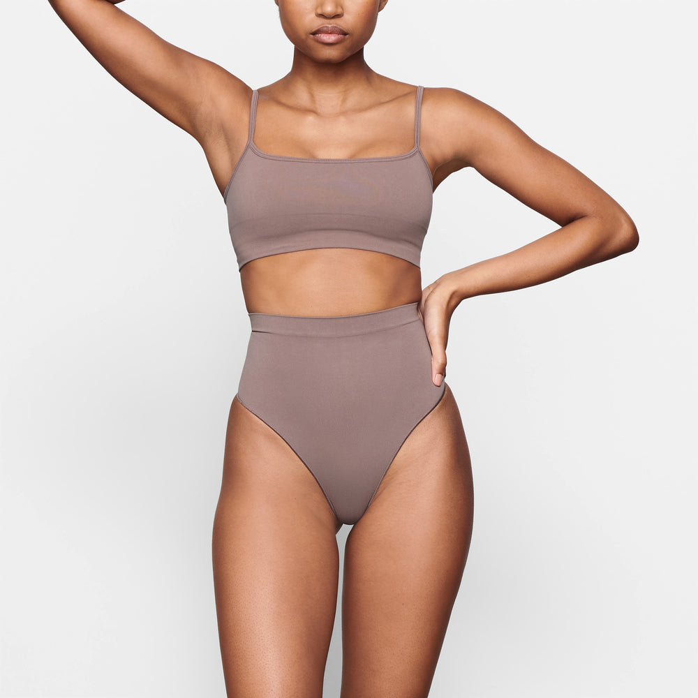 Skims SCULPTING SCOOP NECK Bralette Hnede | YVRW-48596