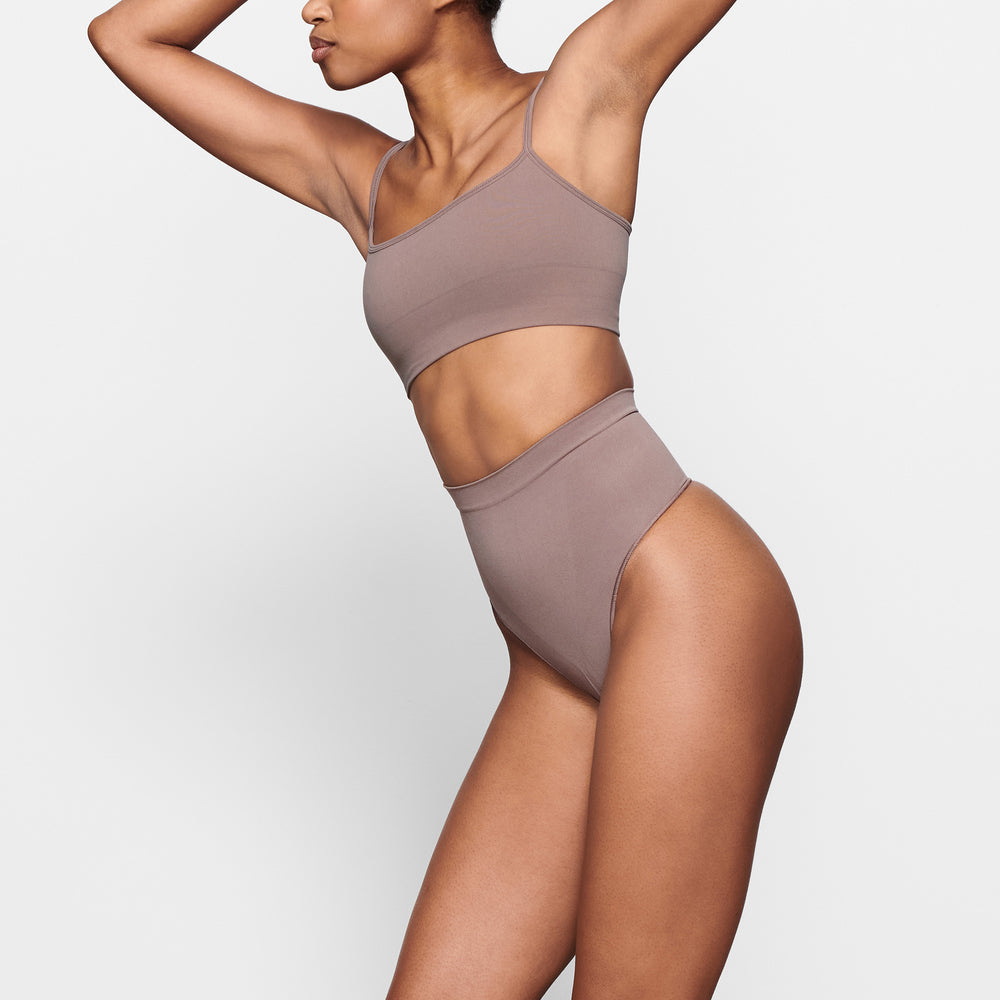 Skims SCULPTING SCOOP NECK Bralette Hnede | YVRW-48596