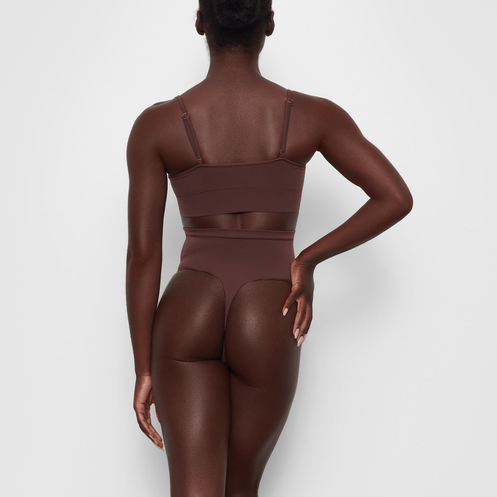 Skims SCULPTING SCOOP NECK Bralette Čokoláda | QGHX-45018