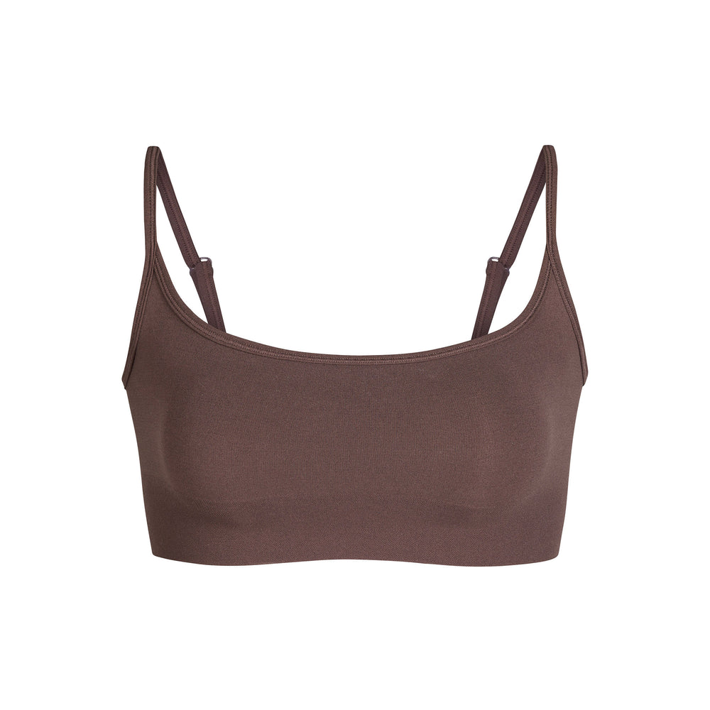 Skims SCULPTING SCOOP NECK Bralette Čokoláda | QGHX-45018