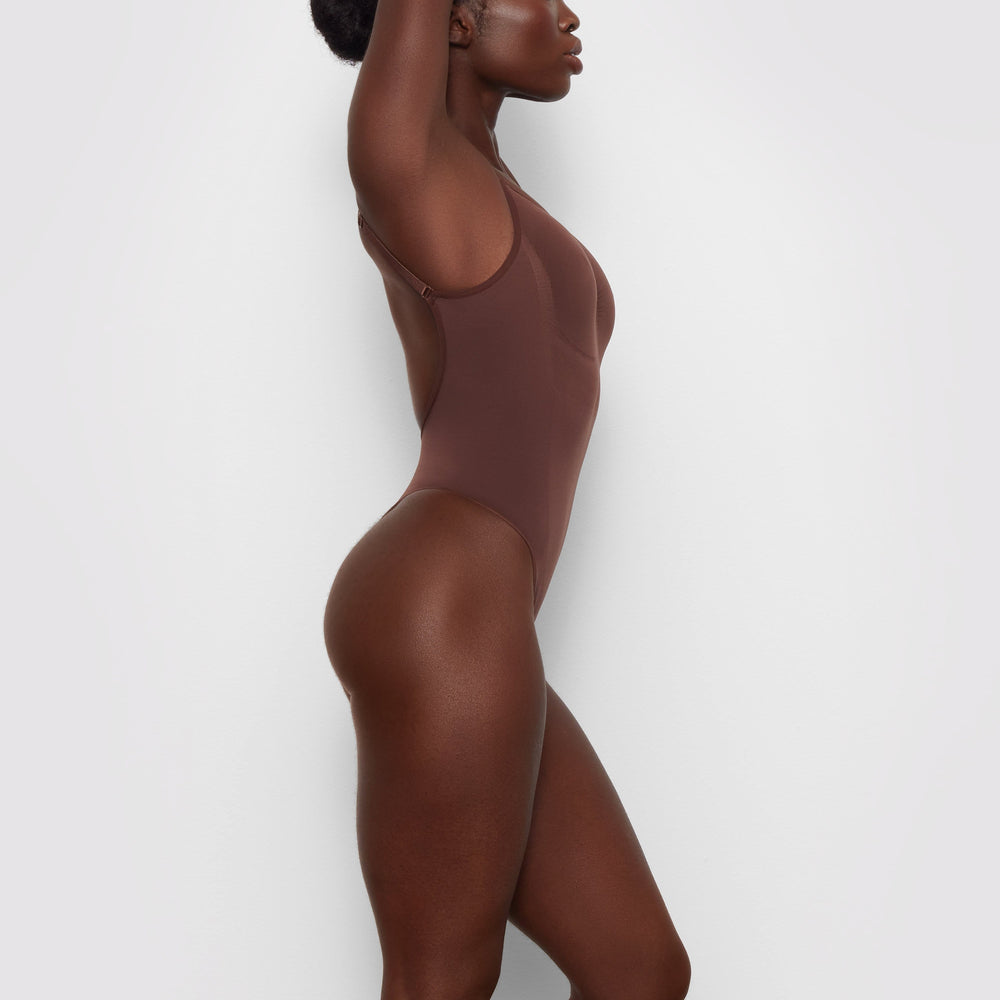 Skims SEAMLESS SCULPT BODYSUIT Low Back Bodysuit Čokoláda | JEZI-40867