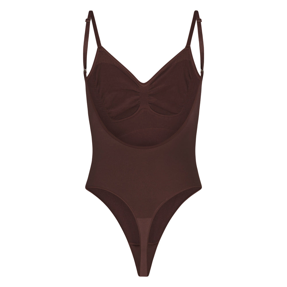 Skims SEAMLESS SCULPT BODYSUIT Low Back Bodysuit Čokoláda | JEZI-40867