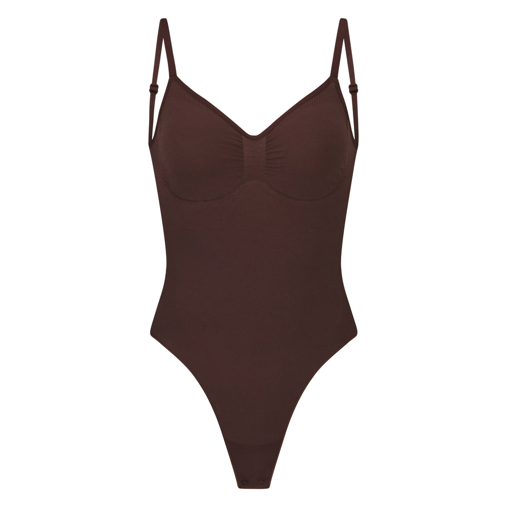 Skims SEAMLESS SCULPT BODYSUIT Low Back Bodysuit Čokoláda | JEZI-40867