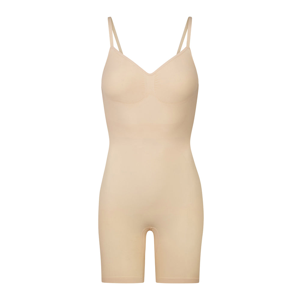 Skims SEAMLESS SCULPT MID THIGH Low Back Bodysuit Hnede | RDXM-61805