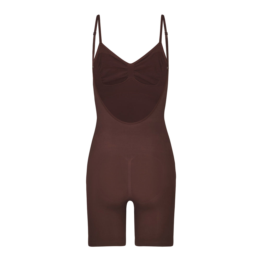 Skims SEAMLESS SCULPT MID THIGH Low Back Bodysuit Čokoláda | VKLI-65129