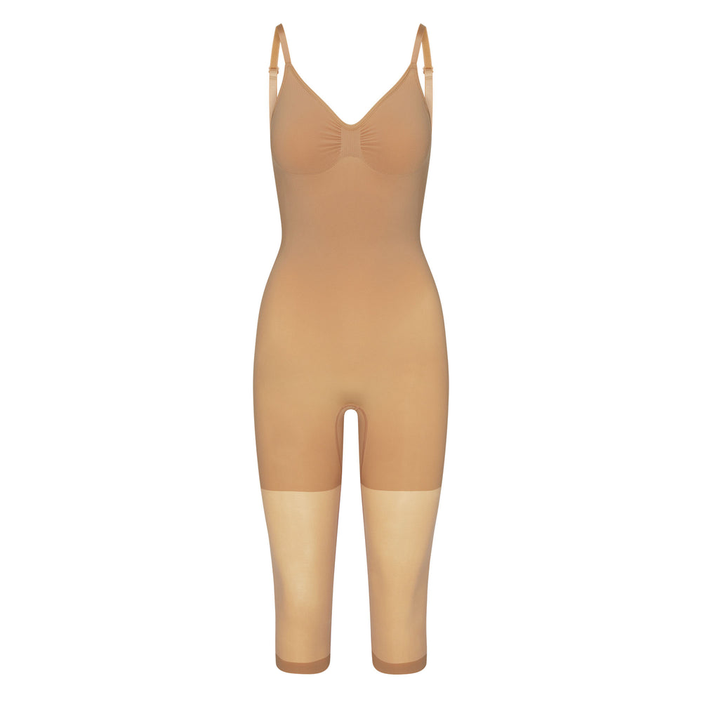 Skims SEAMLESS SCULPT WITH HOSIERY LEG Low Back Bodysuit Béžové | CKQY-97805