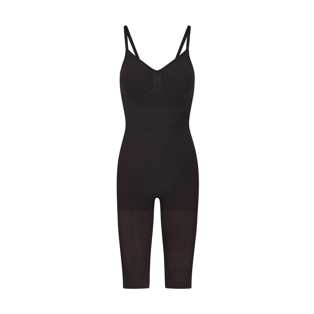 Skims SEAMLESS SCULPT WITH HOSIERY LEG Low Back Bodysuit Čierne | DABF-41267