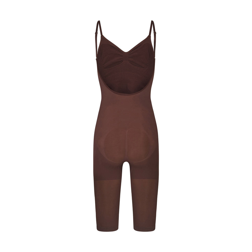 Skims SEAMLESS SCULPT WITH HOSIERY LEG Low Back Bodysuit Čokoláda | GICO-25369