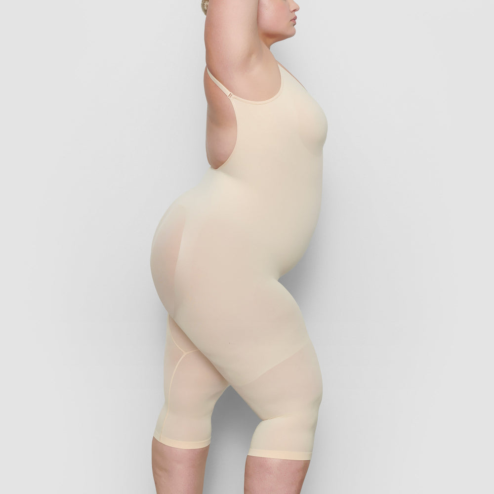 Skims SEAMLESS SCULPT WITH HOSIERY LEG Low Back Bodysuit Hnede | TMGR-68435