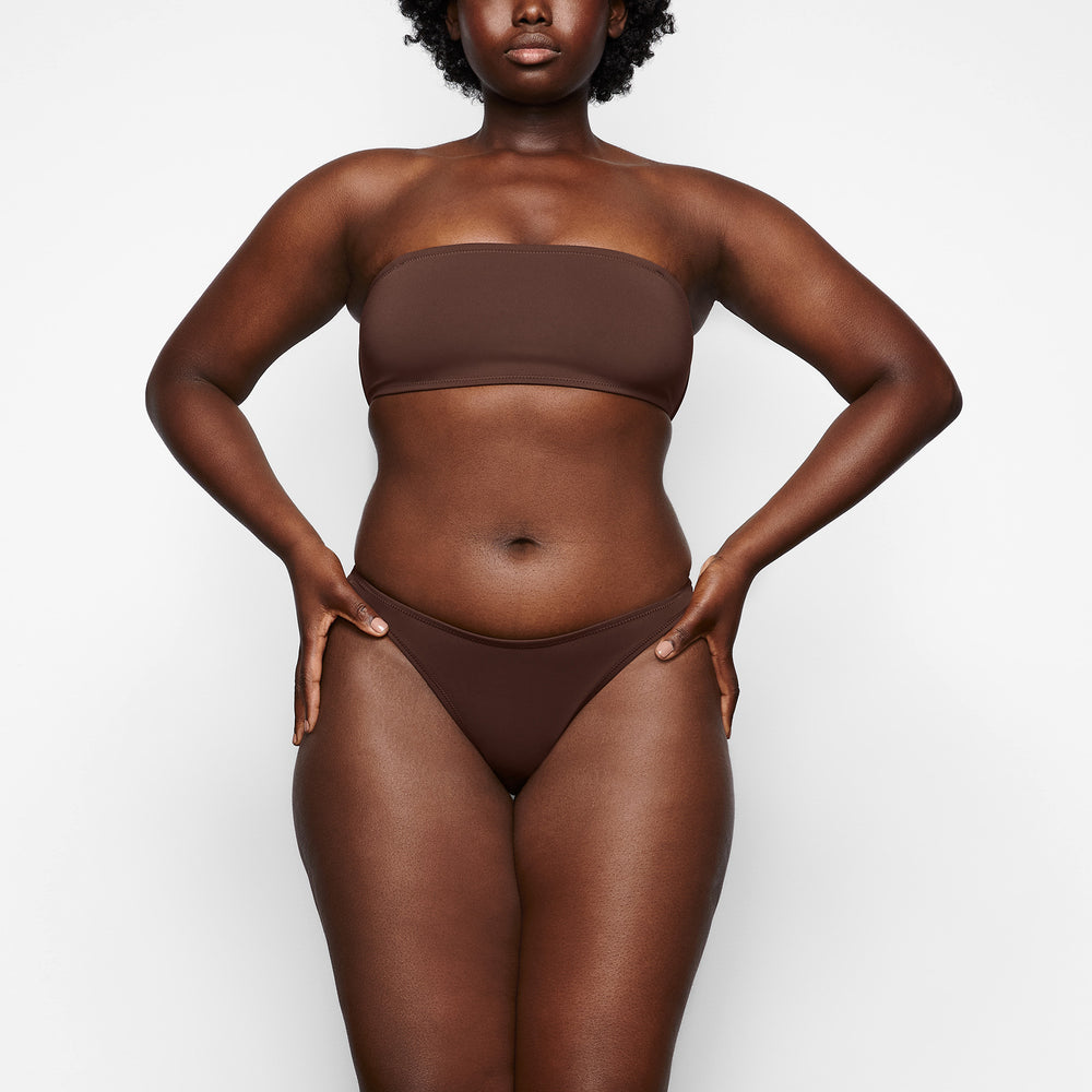 Skims SHAPING SWIM BANDEAU BIKINI TOP Two Pieces Čokoláda | LPMD-15246