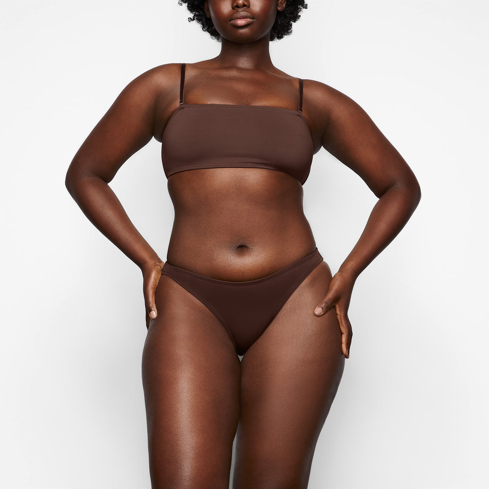Skims SHAPING SWIM BANDEAU BIKINI TOP Two Pieces Čokoláda | LPMD-15246