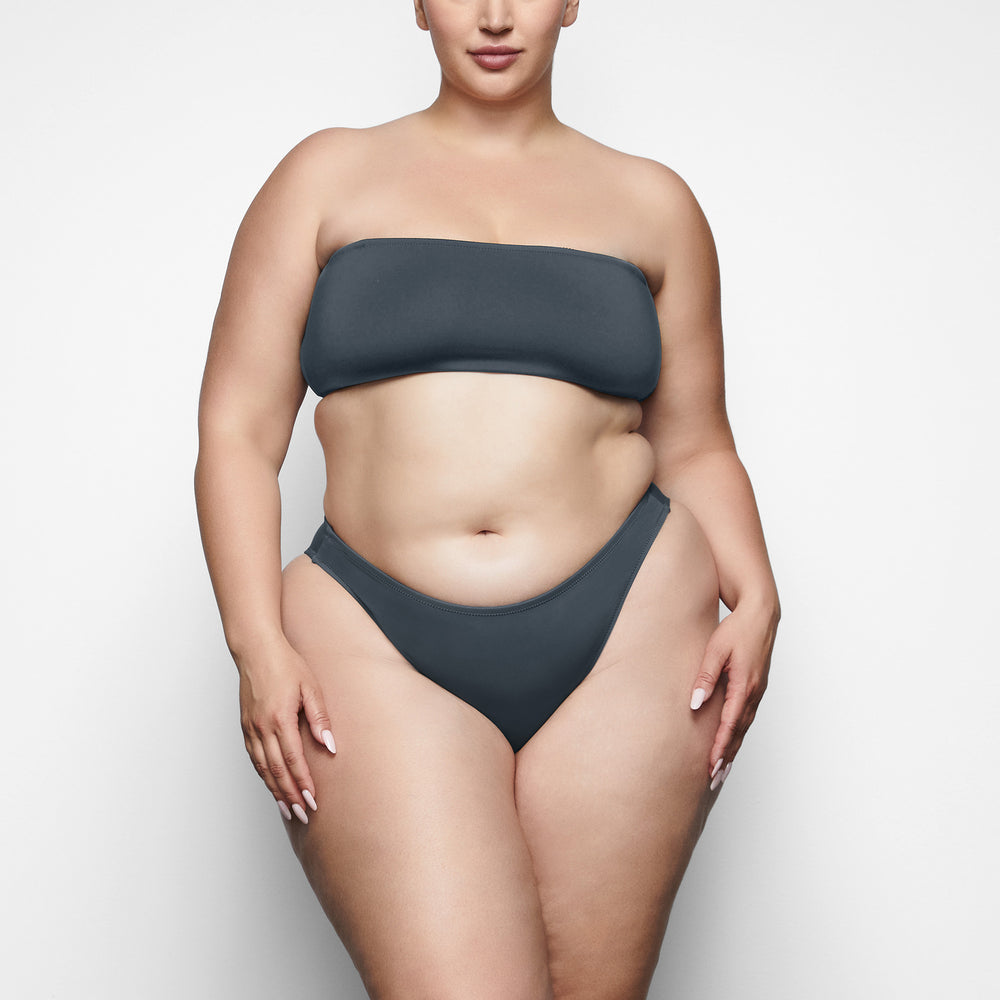 Skims SHAPING SWIM DIPPED BIKINI BOTTOM Two Pieces Tmavo Siva | IUWY-85294