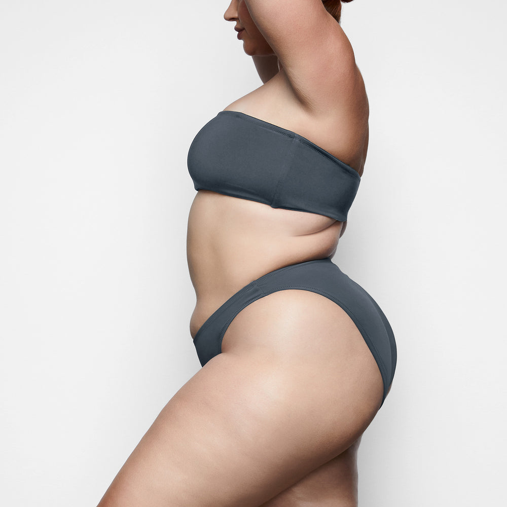 Skims SHAPING SWIM DIPPED BIKINI BOTTOM Two Pieces Tmavo Siva | IUWY-85294