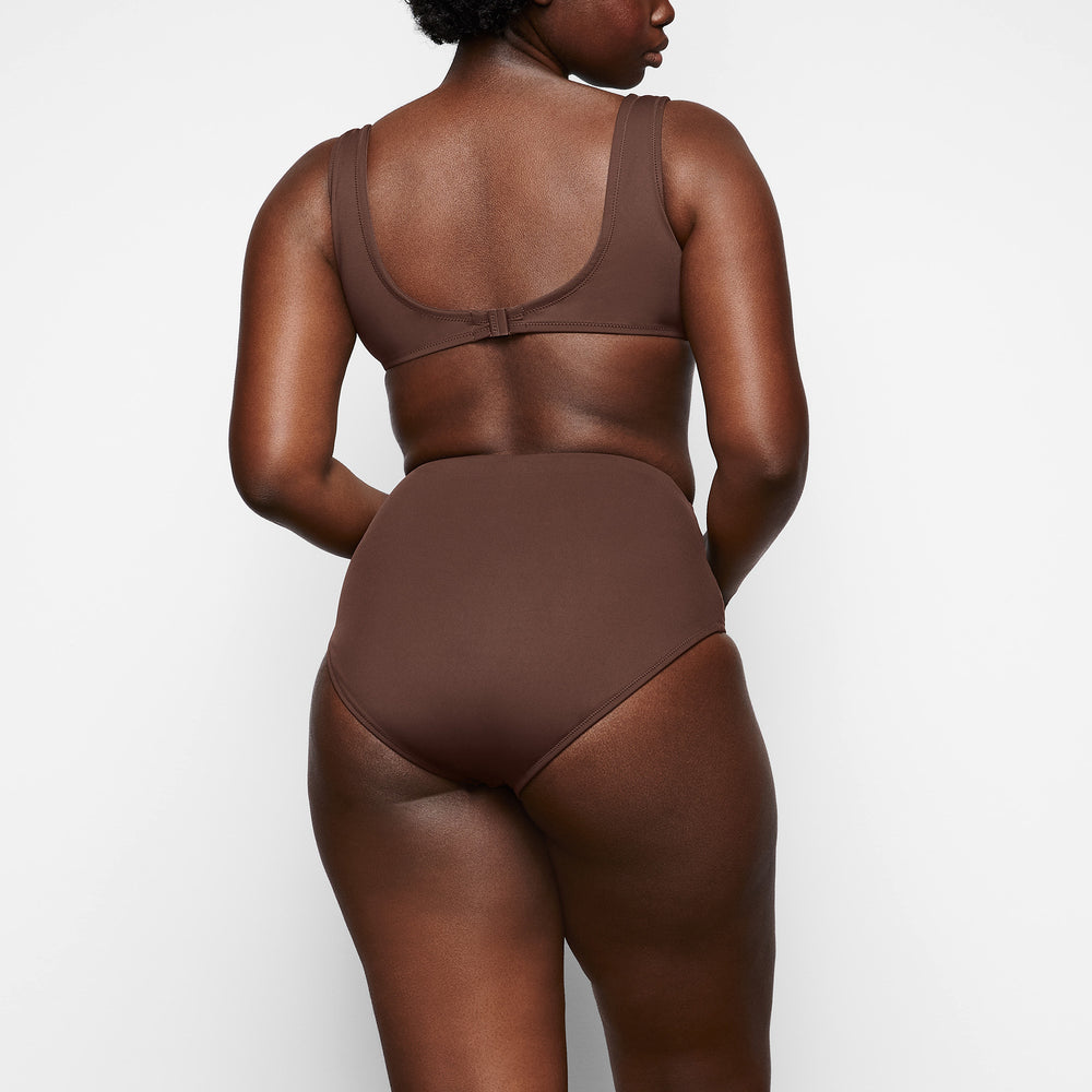 Skims SHAPING SWIM HIGH WAIST BIKINI BOTTOM Two Pieces Čokoláda | JOFQ-43729
