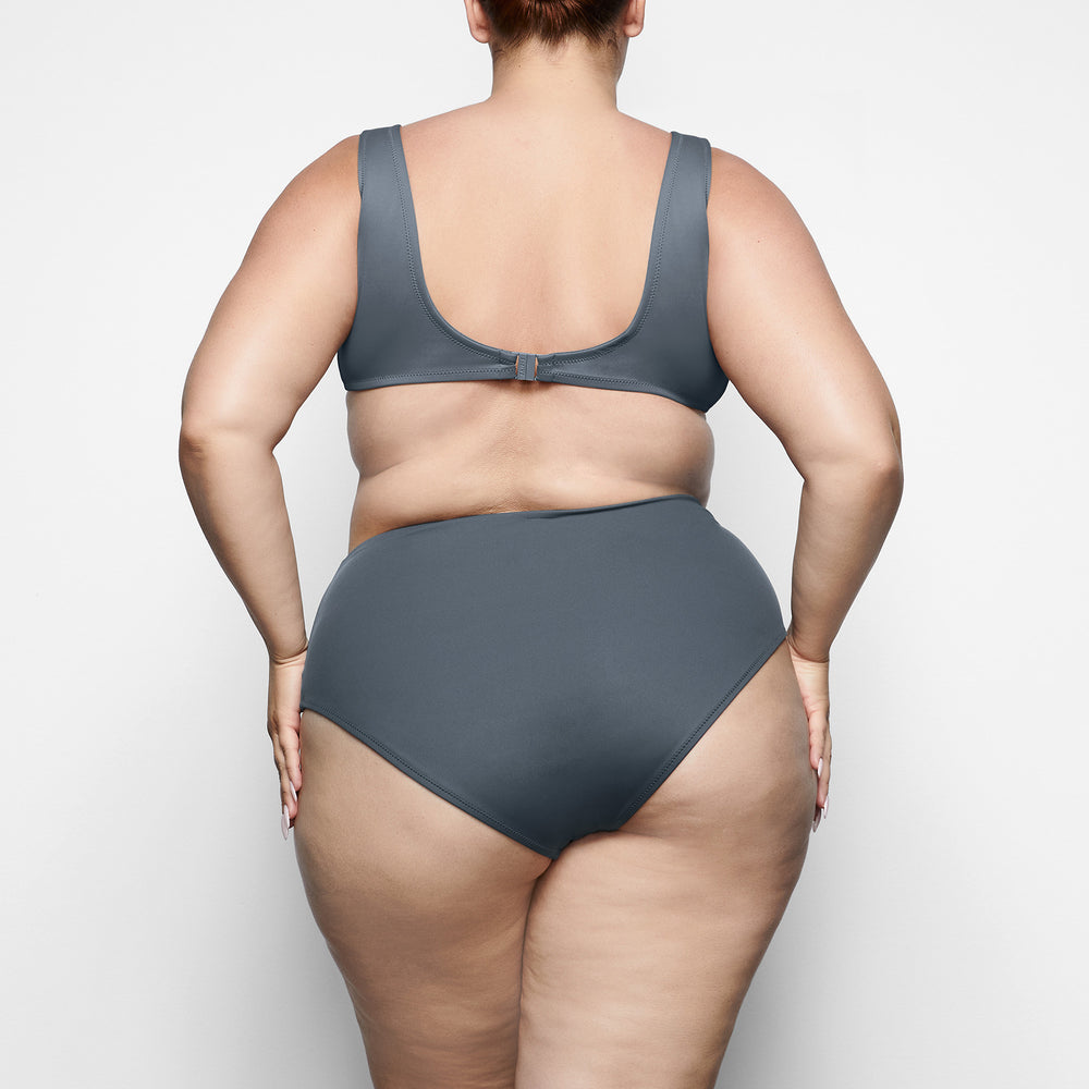 Skims SHAPING SWIM HIGH WAIST BIKINI BOTTOM Two Pieces Tmavo Siva | ZWIU-49507