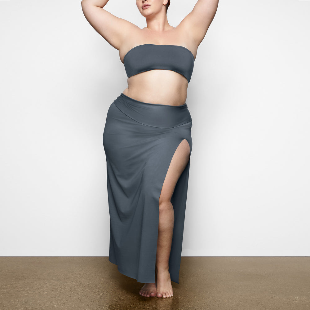 Skims SHAPING SWIM LONG SKIRT Cover Ups Tmavo Siva | RPWY-89460