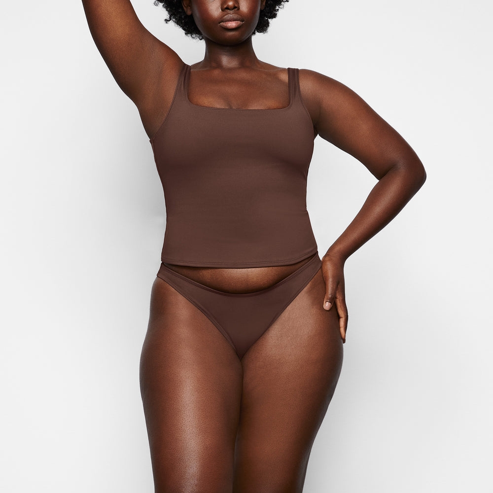 Skims SHAPING SWIM TANK BIKINI TOP Two Pieces Čokoláda | AZUE-34051