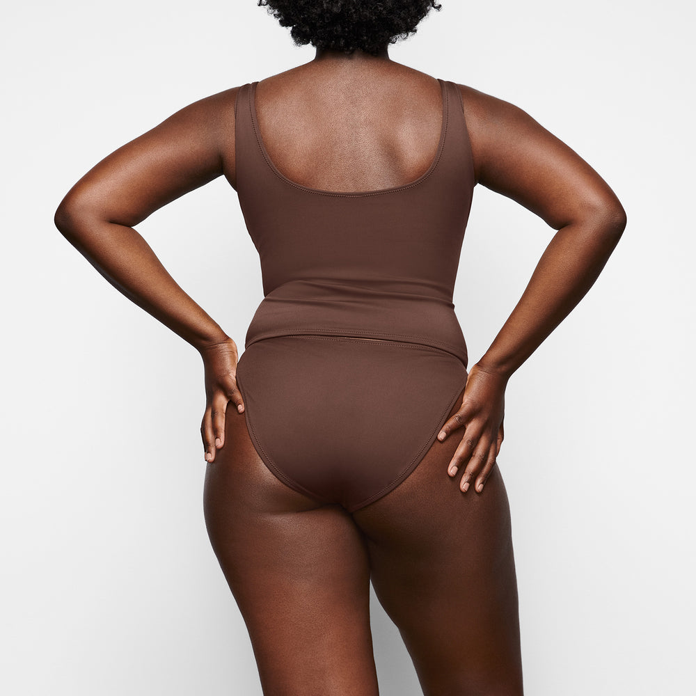 Skims SHAPING SWIM TANK BIKINI TOP Two Pieces Čokoláda | AZUE-34051