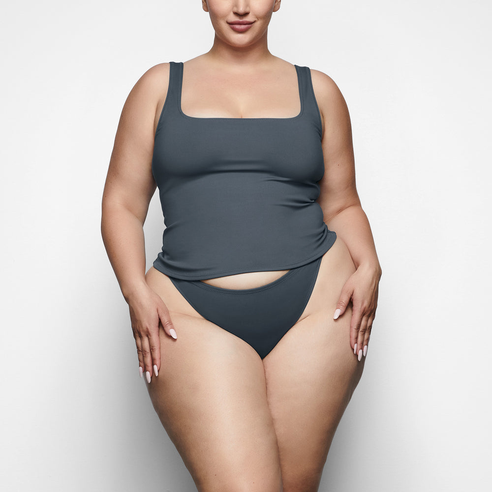 Skims SHAPING SWIM TANK BIKINI TOP Two Pieces Tmavo Siva | BPZD-57169