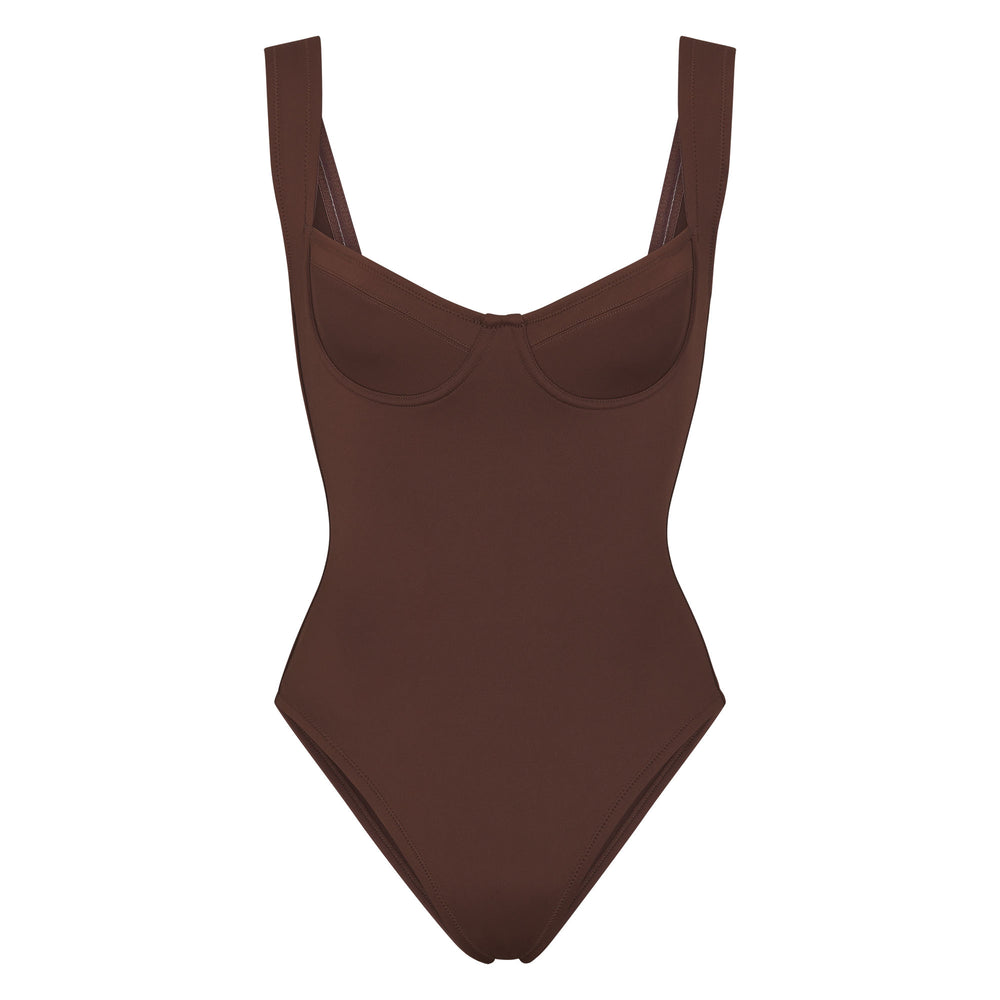 Skims SHAPING SWIM UNDERWIRE One Piece Čokoláda | JQKA-16589
