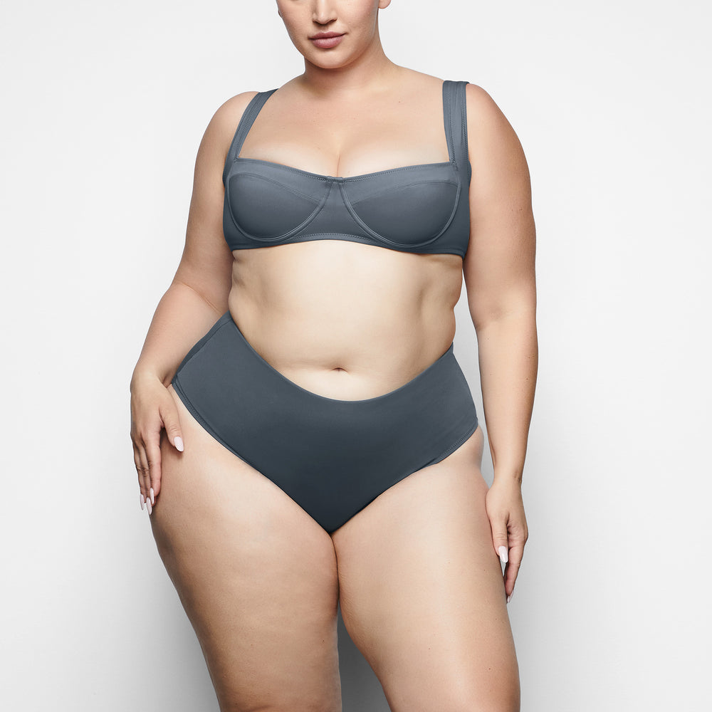 Skims SHAPING SWIM UNLINED UNDERWIRE BIKINI TOP Two Pieces Tmavo Siva | EHTR-40678