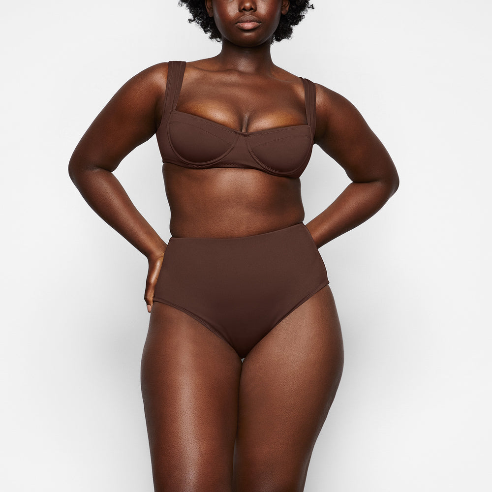 Skims SHAPING SWIM UNLINED UNDERWIRE BIKINI TOP Two Pieces Čokoláda | KRIH-96041