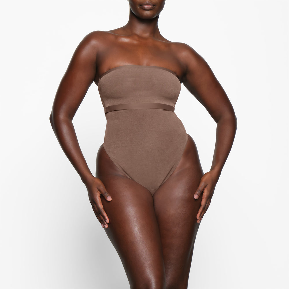 Skims SHEER SCULPT Bandeau Podprsenky Hnede | BOPM-23601